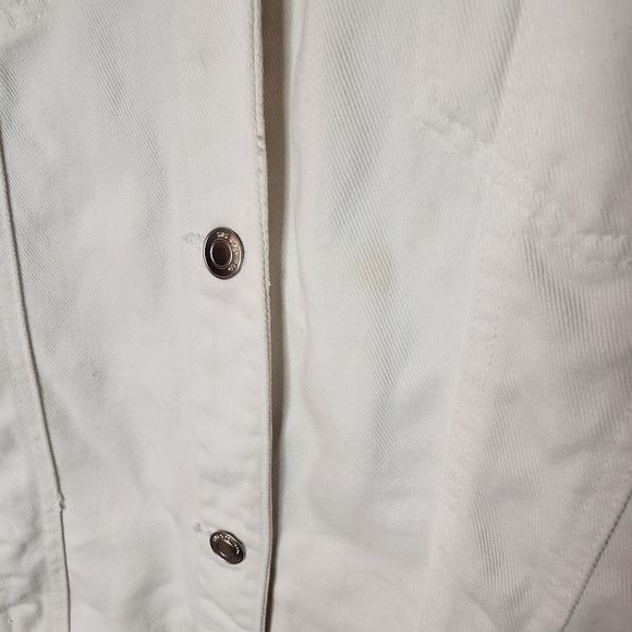 STREETWEAR Society White Ladies Denim Jean Jacket Medium - Picture 5 of 10